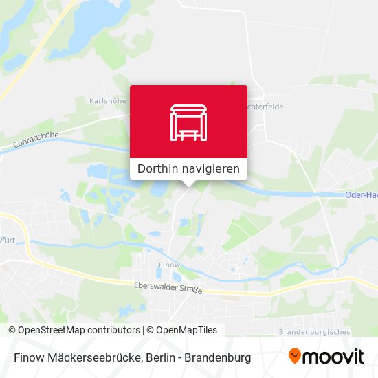 Finow Mäckerseebrücke Karte