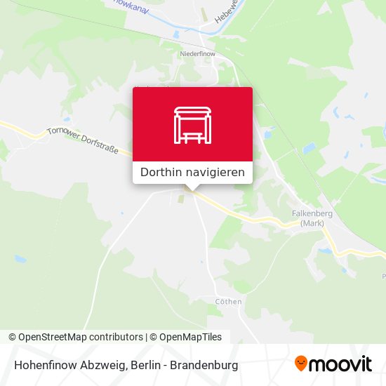 Hohenfinow Abzweig Karte