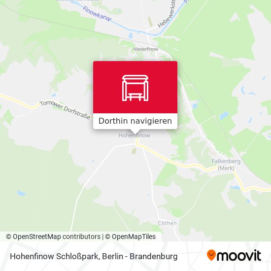 Hohenfinow Schloßpark Karte