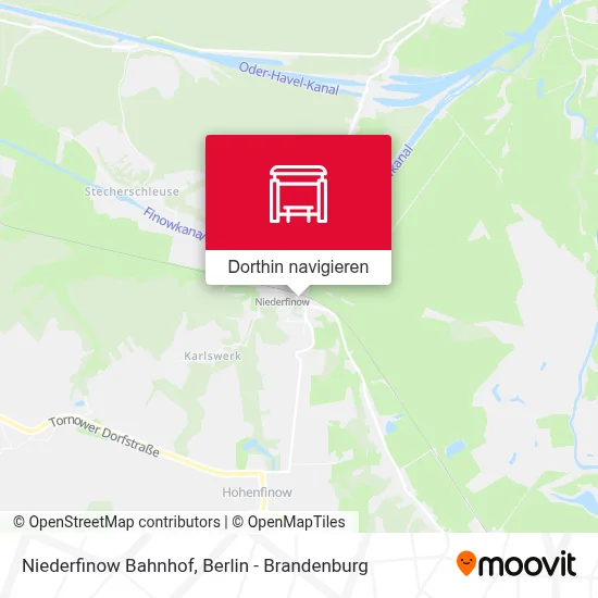 Niederfinow Bahnhof Karte