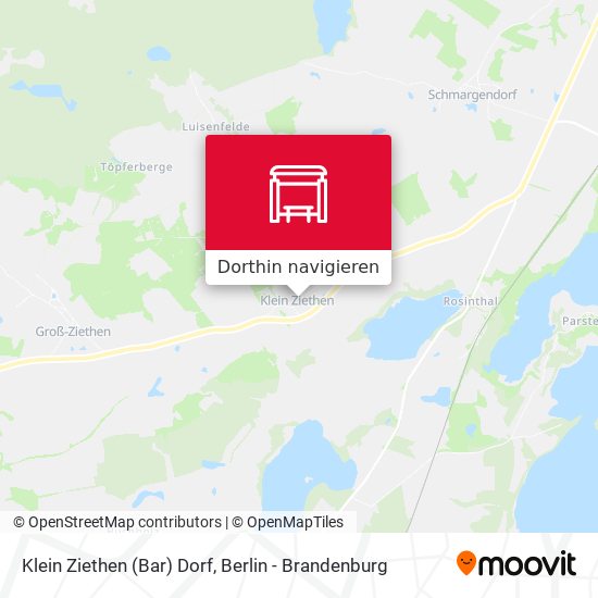 Klein Ziethen (Bar) Dorf Karte