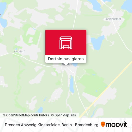 Prenden Abzweig Klosterfelde Karte