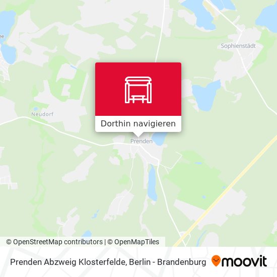 Prenden Abzweig Klosterfelde Karte