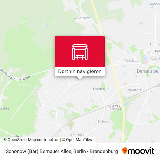 Schönow (Bar) Bernauer Allee Karte
