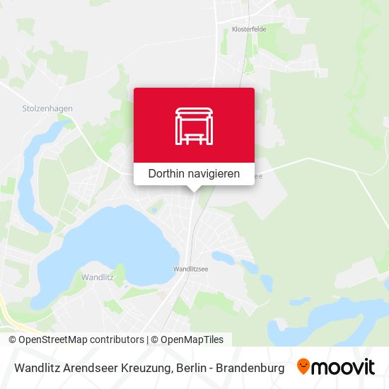 Wandlitz Arendseer Kreuzung Karte