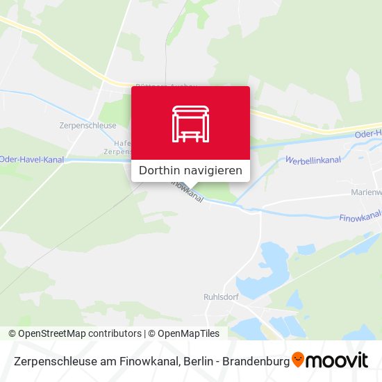 Zerpenschleuse am Finowkanal Karte