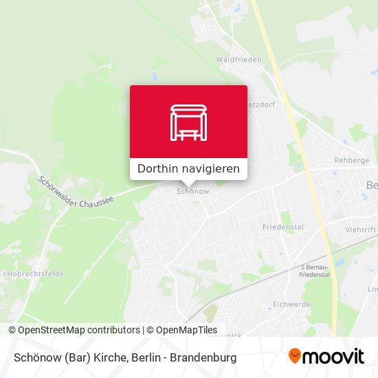 Schönow (Bar) Kirche Karte