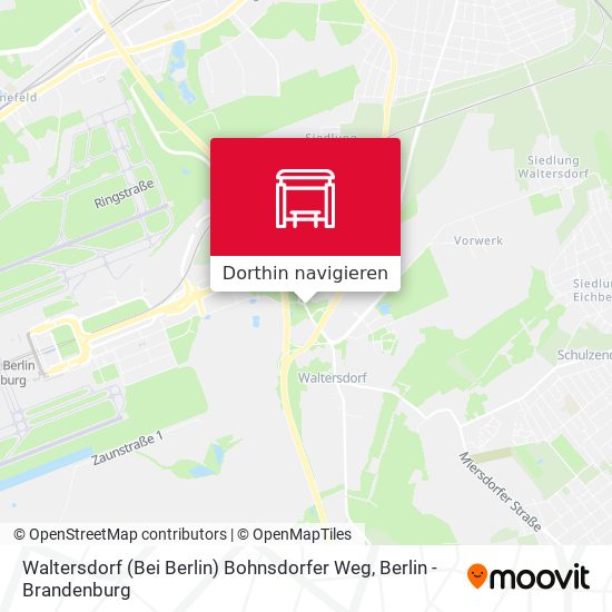 Waltersdorf (Bei Berlin) Bohnsdorfer Weg Karte