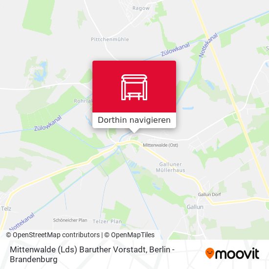 Mittenwalde (Lds) Baruther Vorstadt Karte