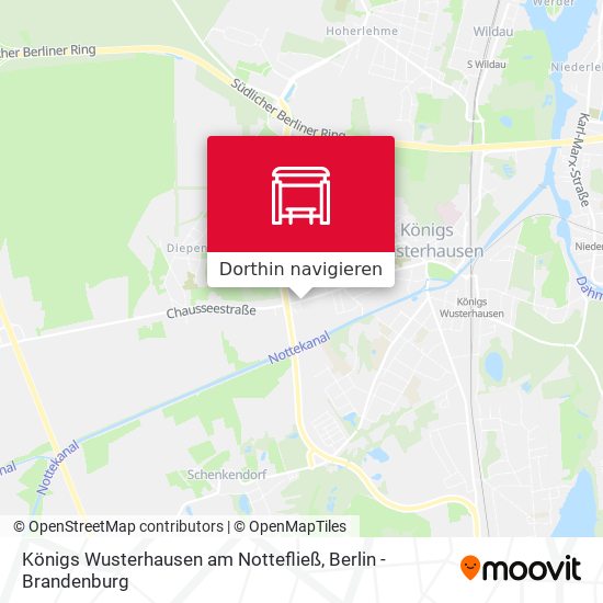Königs Wusterhausen am Nottefließ Karte