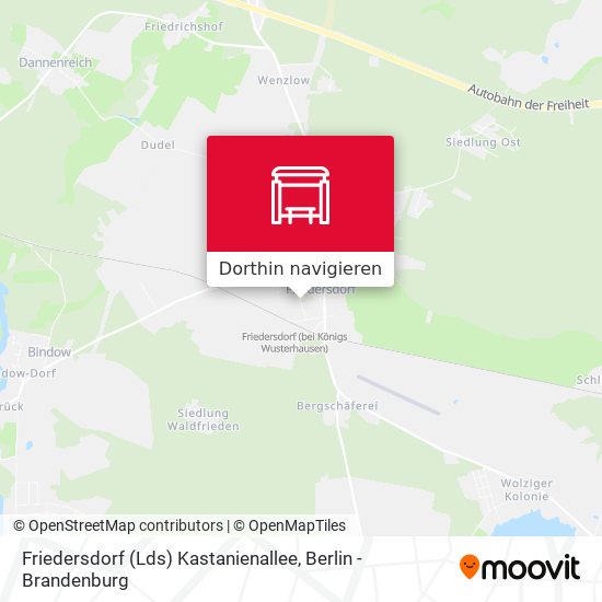Friedersdorf (Lds) Kastanienallee Karte