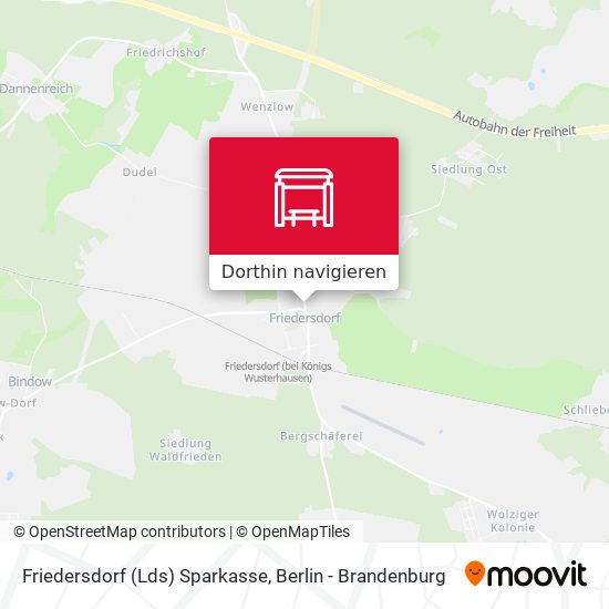 Friedersdorf (Lds) Sparkasse Karte