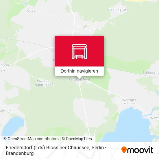 Friedersdorf (Lds) Blossiner Chaussee Karte