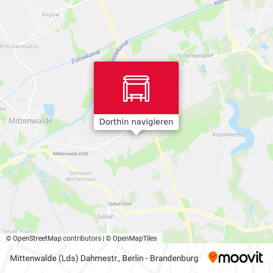 Mittenwalde (Lds) Dahmestr. Karte