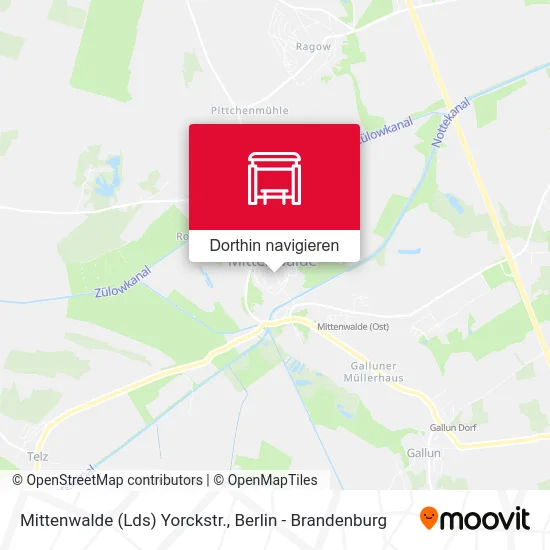 Mittenwalde (Lds) Yorckstr. Karte