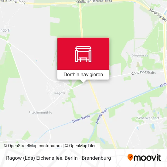 Ragow (Lds) Eichenallee Karte