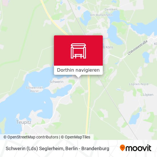 Schwerin (Lds) Seglerheim Karte