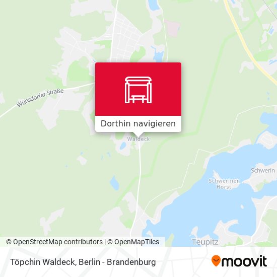 Töpchin Waldeck Karte