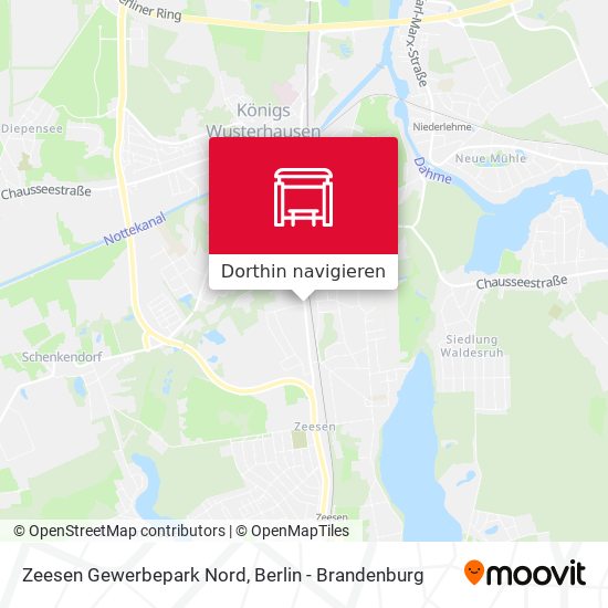 Zeesen Gewerbepark Nord Karte