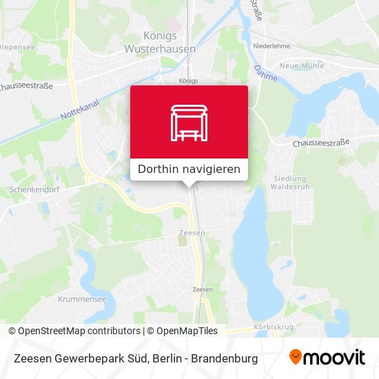 Zeesen Gewerbepark Süd Karte