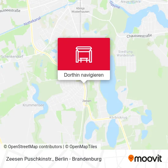 Zeesen Puschkinstr. Karte