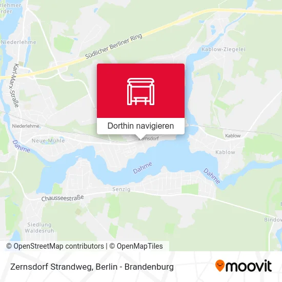 Zernsdorf Strandweg Karte