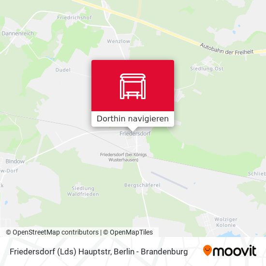 Friedersdorf (Lds) Hauptstr Karte