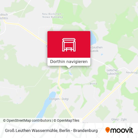 Groß Leuthen Wassermühle Karte