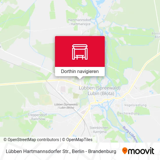 Lübben Hartmannsdorfer Str. Karte