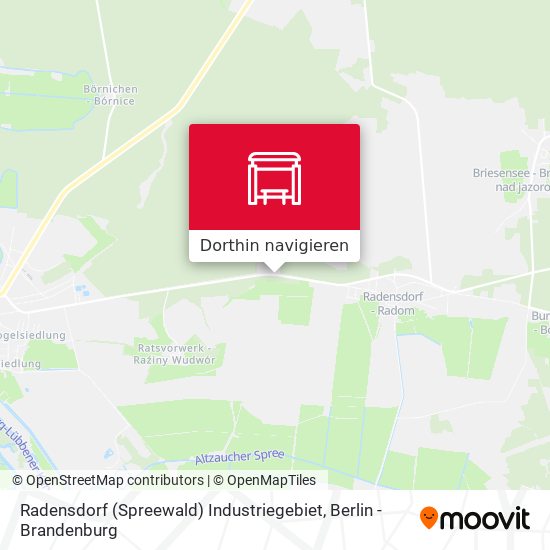 Radensdorf (Spreewald) Industriegebiet Karte