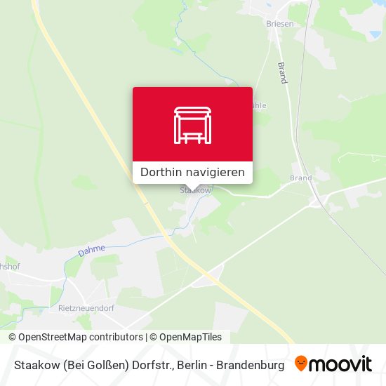 Staakow (Bei Golßen) Dorfstr. Karte