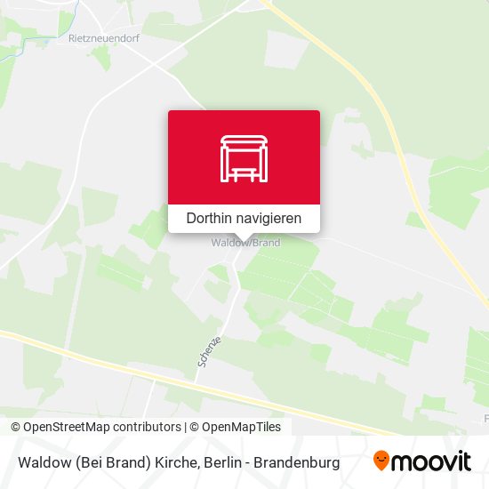 Waldow (Bei Brand) Kirche Karte
