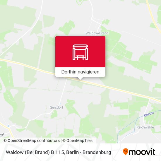 Waldow (Bei Brand) B 115 Karte