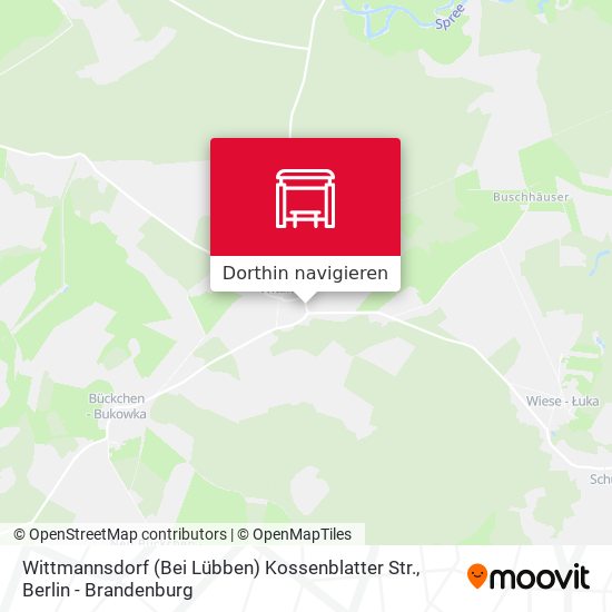 Wittmannsdorf (Bei Lübben) Kossenblatter Str. Karte