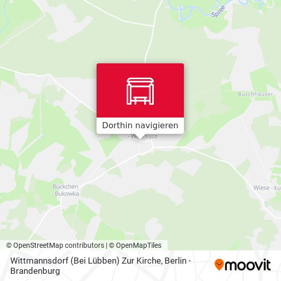 Wittmannsdorf (Bei Lübben) Zur Kirche Karte