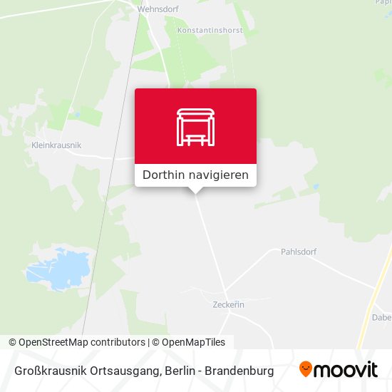 Großkrausnik Ortsausgang Karte