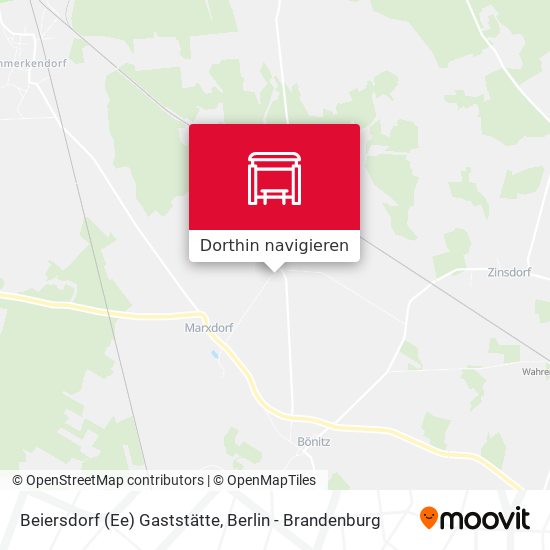 Beiersdorf (Ee) Gaststätte Karte