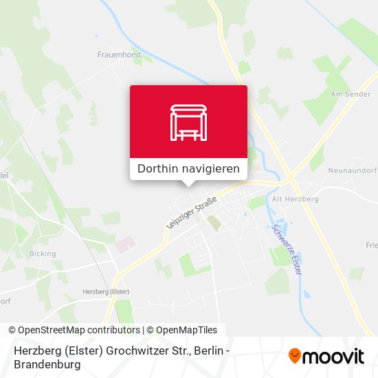 Herzberg (Elster) Grochwitzer Str. Karte