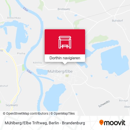 Mühlberg/Elbe Triftweg Karte