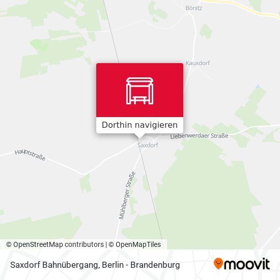 Saxdorf Bahnübergang Karte