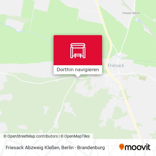 Friesack Abzweig Kleßen Karte