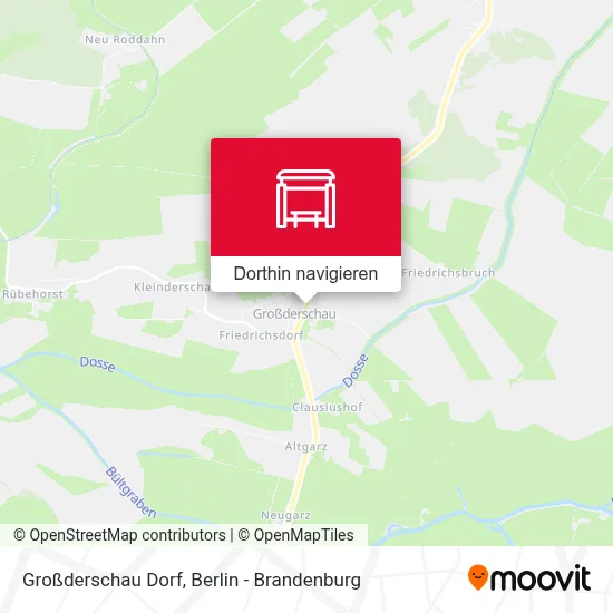 Großderschau Dorf Karte