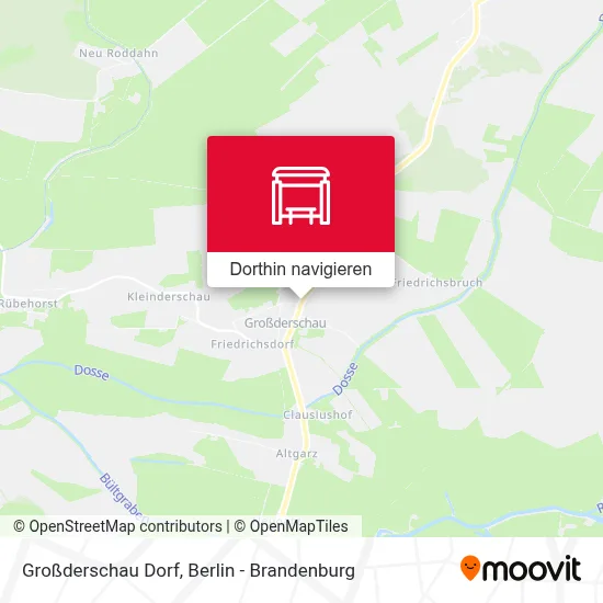 Großderschau Dorf Karte