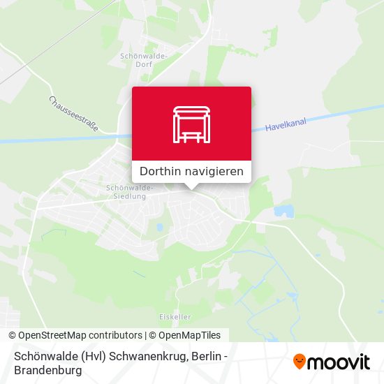 Schönwalde (Hvl) Schwanenkrug Karte