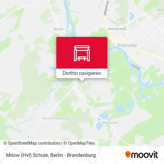 Milow (Hvl) Schule Karte