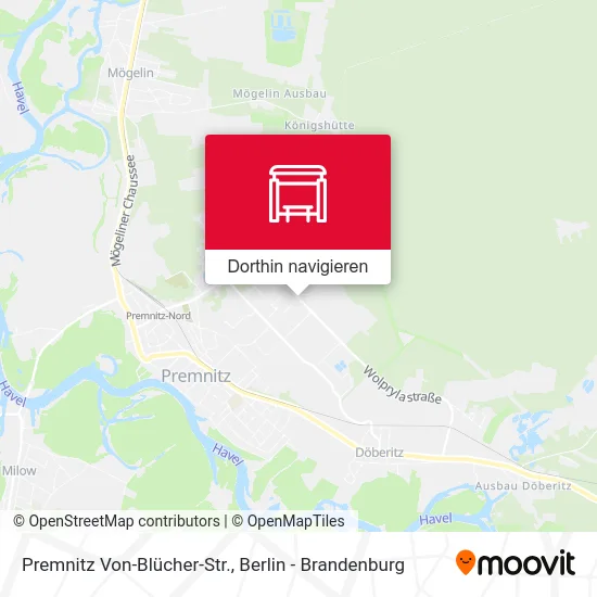 Premnitz Von-Blücher-Str. Karte