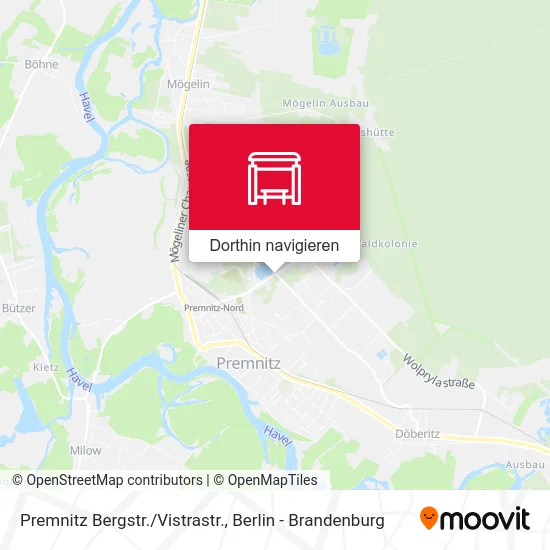 Premnitz Bergstr./Vistrastr. Karte