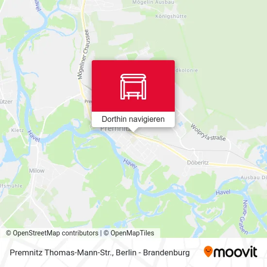 Premnitz Thomas-Mann-Str. Karte
