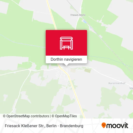 Friesack Kleßener Str. Karte