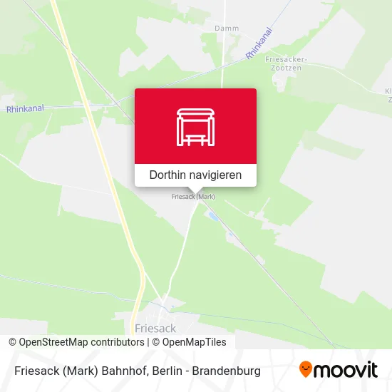 Friesack (Mark) Bahnhof Karte
